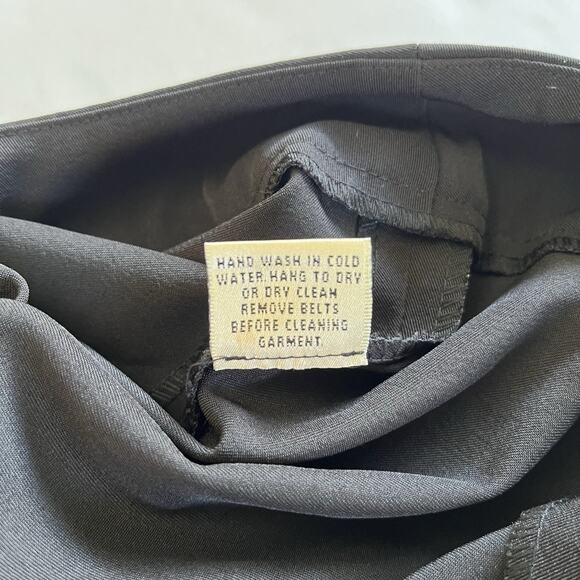 Cache Vintage Y2K Black Low Waisted Belted Trousers Pants Size 2 - Picture 7 of 8